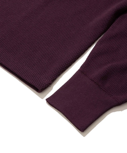 Healthknit(ヘルスニット)の「【Healthknit】Thermal King Raschel Honeycomd Henleyneck L/S / ハニカム ヘンリーネック ロングスリーブTシャツ(Tシャツ/カットソー・メンズ・チャコールグレー/ダークパープル/ナチュラル・MEDIUM/X-LARGE/LARGE)」の11枚目の写真