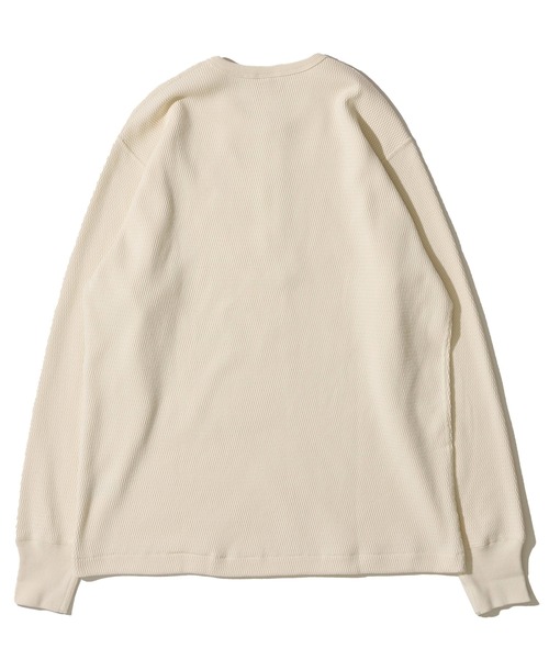 Healthknit(ヘルスニット)の「【Healthknit】Thermal King Raschel Honeycomd Henleyneck L/S / ハニカム ヘンリーネック ロングスリーブTシャツ(Tシャツ/カットソー・メンズ・チャコールグレー/ダークパープル/ナチュラル・MEDIUM/X-LARGE/LARGE)」の7枚目の写真