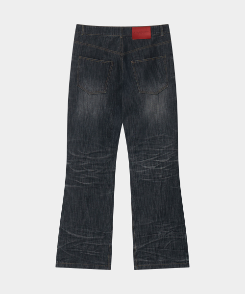 WORLDDILEMA(ワールドジレンマ)の「INDIGO SLUB THUNDER WASHING DENIM PANTS(デニムパンツ・レディース・インディゴブルー・55/82)」の2枚目の写真