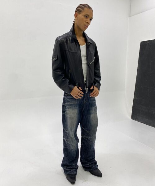 WORLDDILEMA(ワールドジレンマ)の「INDIGO SLUB THUNDER WASHING DENIM PANTS(デニムパンツ・レディース・インディゴブルー・55/82)」の9枚目の写真