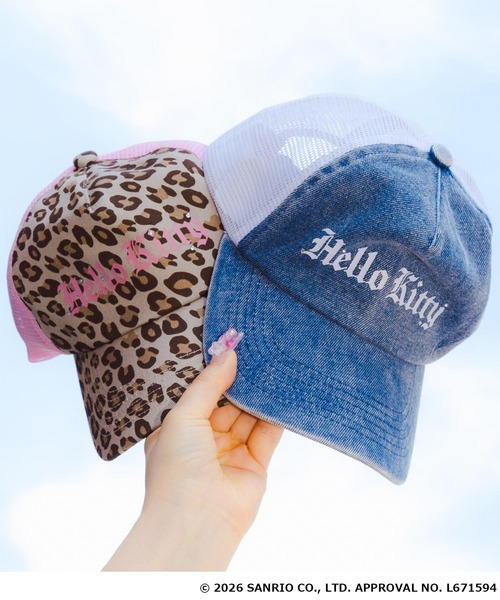 ANAP GiRL(アナップガール)の「ANAPGIRL×HELLOKITTYメッシュキャップ(キャップ・キッズ・ベージュ/ライトブルー・F)」の19枚目の写真
