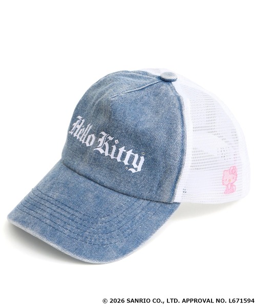 ANAP GiRL(アナップガール)の「ANAPGIRL×HELLOKITTYメッシュキャップ(キャップ・キッズ・ベージュ/ライトブルー・F)」の9枚目の写真