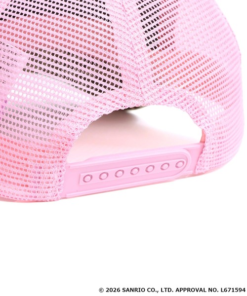 ANAP GiRL(アナップガール)の「ANAPGIRL×HELLOKITTYメッシュキャップ(キャップ・キッズ・ベージュ/ライトブルー・F)」の6枚目の写真