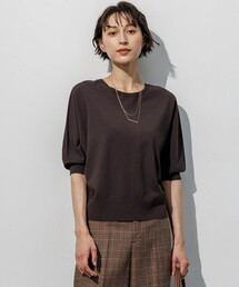セミマットフリゼ 2WAY ドルマンスリーブ ニット