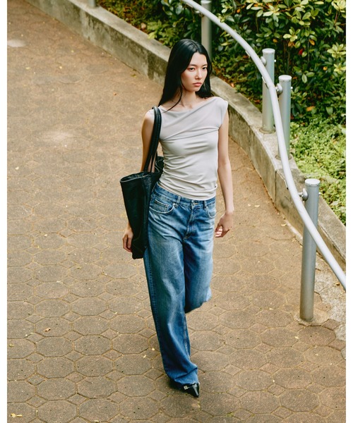 kiehtova（キエトヴァ）の「【kiehtova】SHEER SWITCH TOPS/シアースイッチトップス（タンクトップ・レディース・ライトグレー/ブラック/ブラウン・FREE）」の16枚目の写真