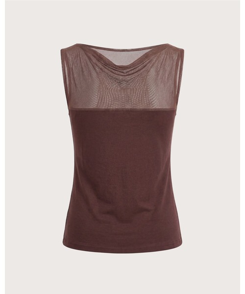 kiehtova（キエトヴァ）の「【kiehtova】SHEER SWITCH TOPS/シアースイッチトップス（タンクトップ・レディース・ライトグレー/ブラック/ブラウン・FREE）」の10枚目の写真