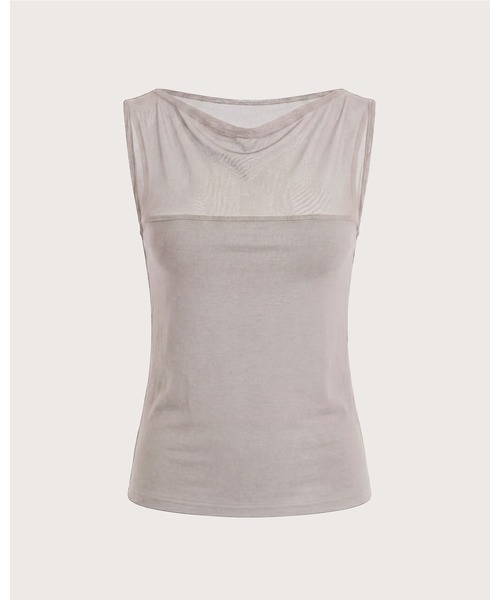 kiehtova（キエトヴァ）の「【kiehtova】SHEER SWITCH TOPS/シアースイッチトップス（タンクトップ・レディース・ライトグレー/ブラック/ブラウン・FREE）」の12枚目の写真