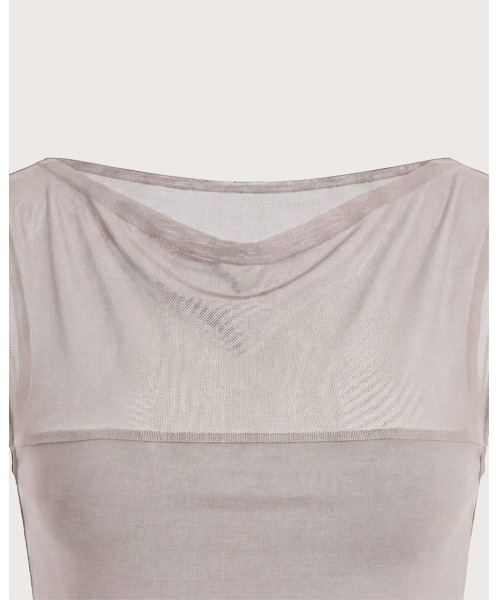kiehtova（キエトヴァ）の「【kiehtova】SHEER SWITCH TOPS/シアースイッチトップス（タンクトップ・レディース・ライトグレー/ブラック/ブラウン・FREE）」の14枚目の写真