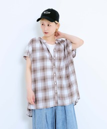 冷感ギャザーフレンチチュニック