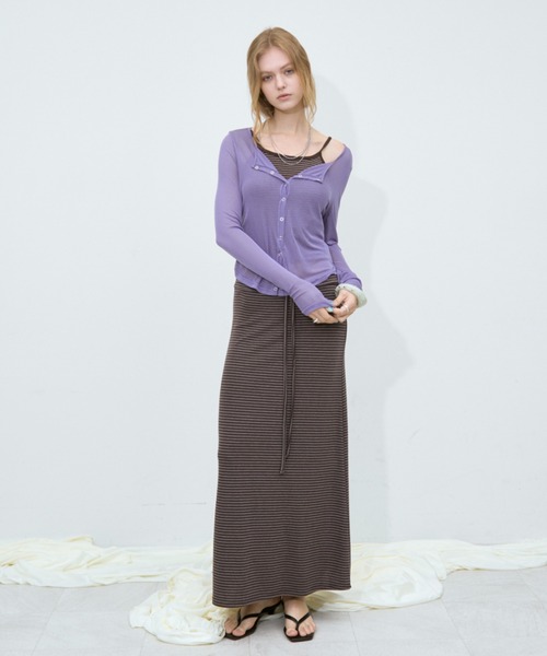 Rohwel(ローウェル)の「Border Stretch Camisole / ボーダーストレッチキャミソール(キャミソール・レディース・ブラック/グレー/ブラウン・FREE)」の21枚目の写真