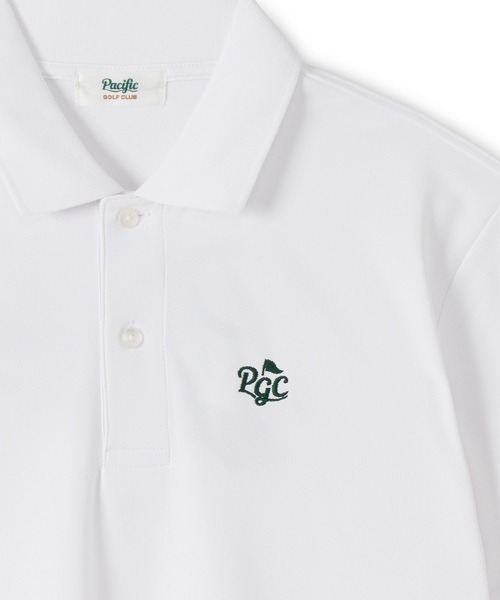 Pacific GOLF CLUB（パシフィックゴルフクラブ）の「PGC SCRIPT 73 POLO S/SS（ポロシャツ・レディース・ライトブルー/ヘザーチャコール/ホワイト・S/XS）」の6枚目の写真