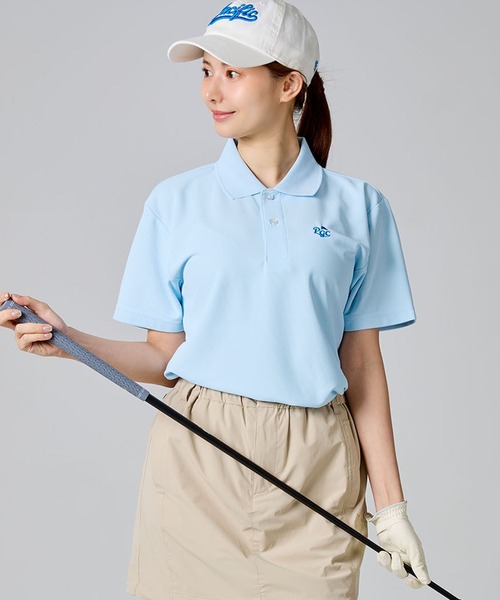 Pacific GOLF CLUB（パシフィックゴルフクラブ）の「PGC SCRIPT 73 POLO S/SS（ポロシャツ・レディース・ライトブルー/ヘザーチャコール/ホワイト・S/XS）」の11枚目の写真
