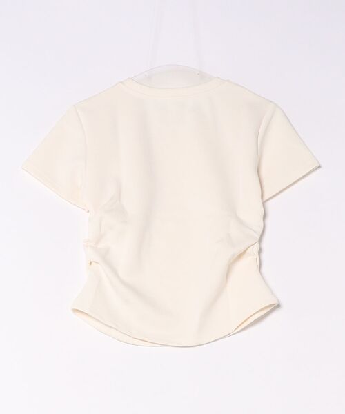DAYRA(デイラ)の「クルーネック サイド シャーリング 半袖 トップス(Tシャツ/カットソー・レディース・ライトグレー/ホワイト/ブラック・FREE)」の4枚目の写真