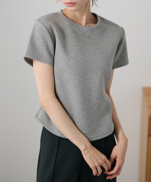DAYRA(デイラ)の「クルーネック サイド シャーリング 半袖 トップス(Tシャツ/カットソー・レディース・ライトグレー/ホワイト/ブラック・FREE)」の20枚目の写真