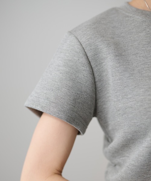 DAYRA(デイラ)の「クルーネック サイド シャーリング 半袖 トップス(Tシャツ/カットソー・レディース・ライトグレー/ホワイト/ブラック・FREE)」の14枚目の写真