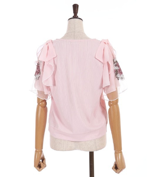 axes femme(アクシーズファム)の「接触冷感ダリア刺繍PO(Tシャツ/カットソー・レディース・ホワイト/ブラック/ピンク・FREE)」の15枚目の写真