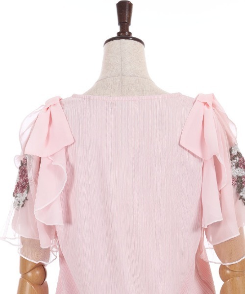 axes femme(アクシーズファム)の「接触冷感ダリア刺繍PO(Tシャツ/カットソー・レディース・ホワイト/ブラック/ピンク・FREE)」の18枚目の写真