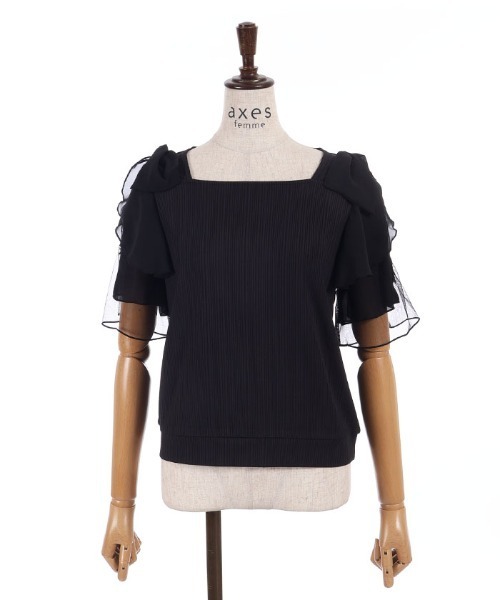 axes femme(アクシーズファム)の「接触冷感ダリア刺繍PO(Tシャツ/カットソー・レディース・ホワイト/ブラック/ピンク・FREE)」の21枚目の写真