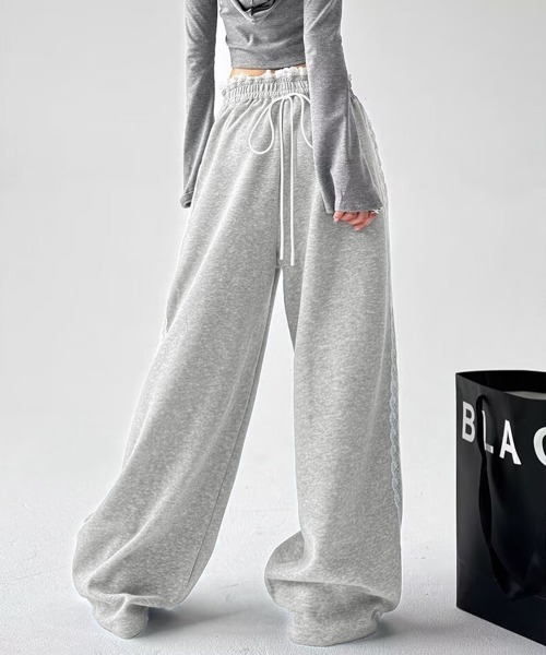 Miniministore(ミニミニストア)の「サイドレースラインスウェットパンツ韓国風(スウェットパンツ・レディース・グレー/ブラック・FREE)」の16枚目の写真