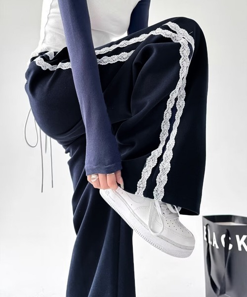 Miniministore(ミニミニストア)の「サイドレースラインスウェットパンツ韓国風(スウェットパンツ・レディース・グレー/ブラック・FREE)」の21枚目の写真