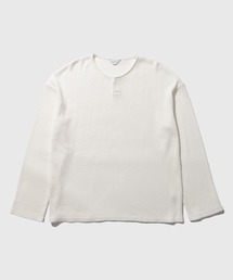 ヘビーワッフルヘンリーネックロングTシャツ