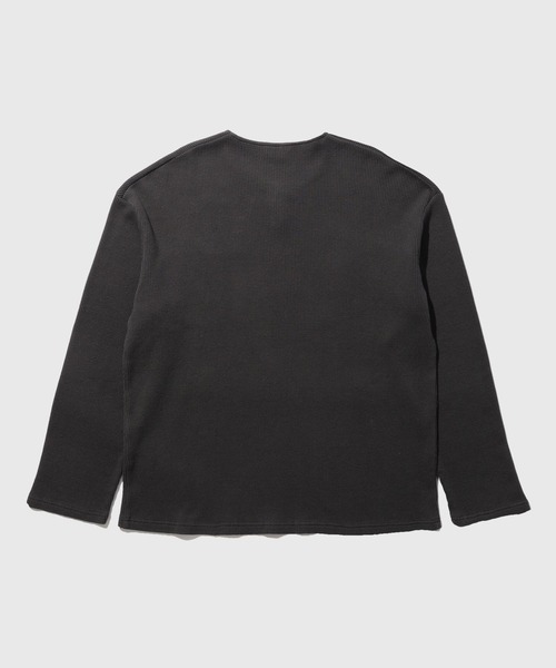 ADAM ET ROPE'(アダムエロペ)の「ヘビーワッフルヘンリーネックロングTシャツ(Tシャツ/カットソー・メンズ・ブラック/ホワイト/チャコールグレー・M/L)」の21枚目の写真