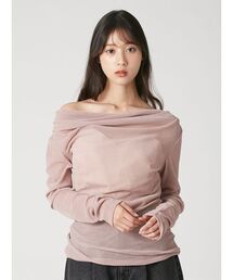 FRAY I.D（フレイアイディー）の「【ウォッシャブル】2wayフロッキーチュールトップス（Tシャツ/カットソー）」