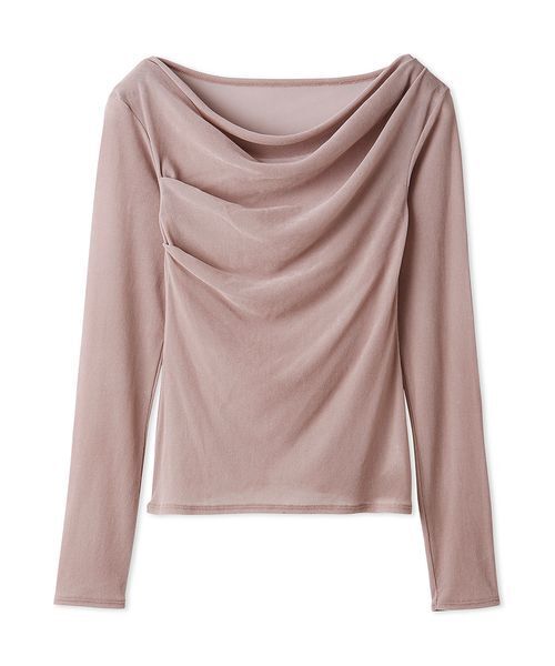 FRAY I.D(フレイアイディー)の「【ウォッシャブル】2wayフロッキーチュールトップス(Tシャツ/カットソー・レディース・グレー/ブラック/ホワイト/ピンク・F)」の7枚目の写真