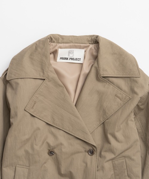 PRANK PROJECT(プランクプロジェクト)の「【2026Autumn Pre-Order】ボックスミドルトレンチコート / Boxy Middle Trench Coat(トレンチコート・レディース・ベージュ・FREE)」の6枚目の写真