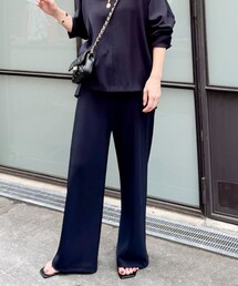 【NOLLEY’S mgr.松葉☆別注サイズ・一部WEB限定カラーアイテム】《セットアップ対応》ツイルバイヤス洗練美脚パンツ