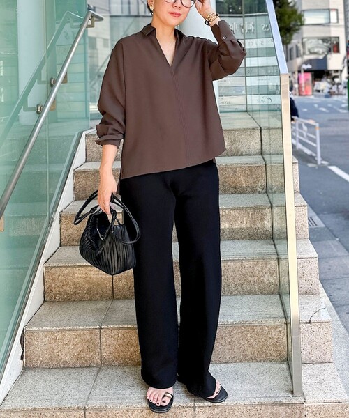 NOLLEY’S Sophi(ノーリーズソフィ)の「【NOLLEY’S mgr.松葉別注・一部WEB限定色】《セットアップ》ツイルバイヤス洗練美脚パンツ(その他パンツ・レディース・ブラック/ネイビー/ブラウン/ベージュ・36/34/39/38)」の19枚目の写真