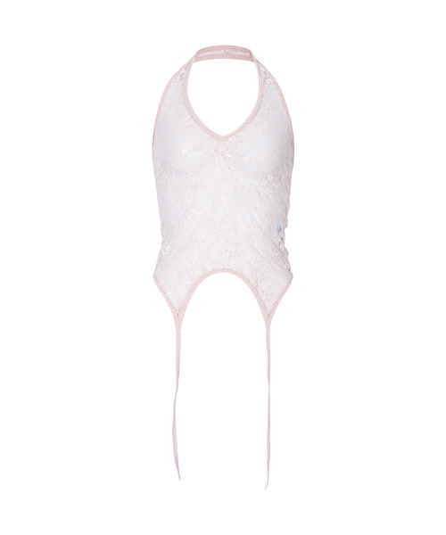 PLEASENOFOLLOW(プリーズノーフォロー)の「Lua Garter Lace Halter Sleeveless Top (Baby Pink)(Tシャツ/カットソー・レディース・その他・FREE)」の3枚目の写真
