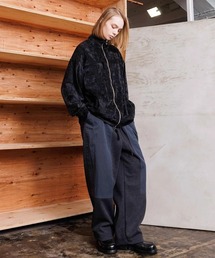 【VOAAOV】 CAT MOGOL Stand Collar Zip Up
