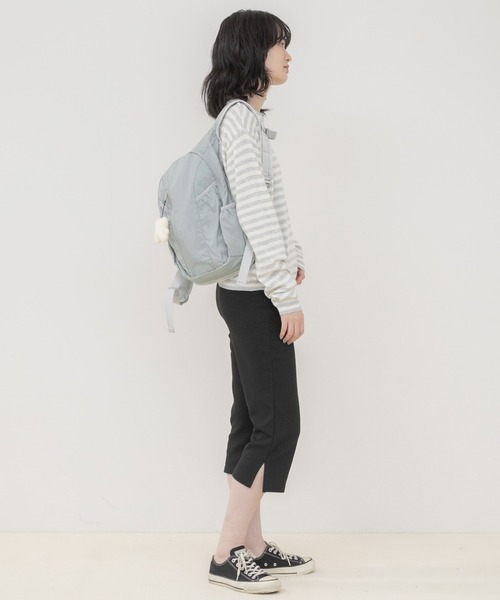 HEILIS(ヘイリス)の「チェック柄バックパック/ リュック レディース バックパック デイパック チェック柄 ナイロンバッグ 軽量 大容量 A4収納 PC収納 通勤 通学 旅行 カジュアル 韓国ファッション 韓国コーデ シンプル 秋 秋服 秋コーデ 秋冬 秋冬コーデ 長袖コーデ スウェット パーカー ライトアウター ノームコア ブラック グレー(バックパック/リュック・レディース・グレー/ブラック・FREE)」の19枚目の写真