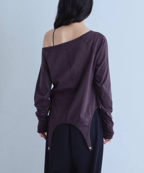 CODE A(コードエー)の「【Re】easy flip tee(Tシャツ/カットソー・レディース・チャコールグレー/ブラウン系その他/ホワイト・00)」の11枚目の写真