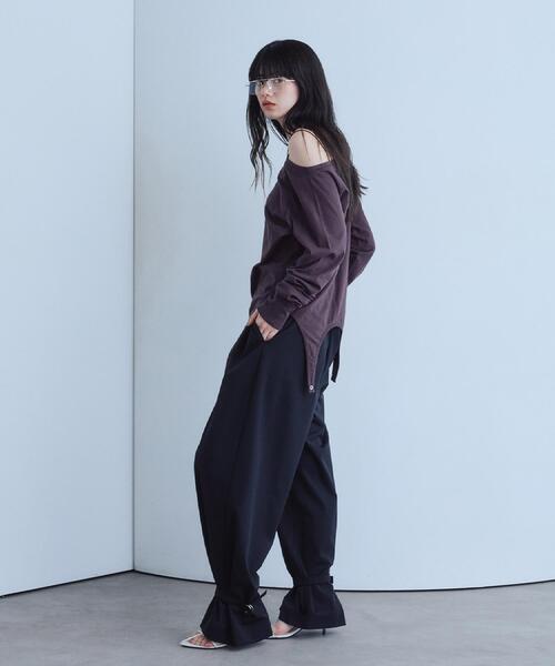 CODE A(コードエー)の「【Re】easy flip tee(Tシャツ/カットソー・レディース・チャコールグレー/ブラウン系その他/ホワイト・00)」の13枚目の写真