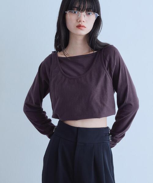 CODE A(コードエー)の「【Re】easy flip tee(Tシャツ/カットソー・レディース・チャコールグレー/ブラウン系その他/ホワイト・00)」の14枚目の写真