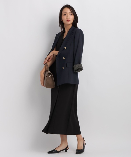 Andemiu（アンデミュウ）の「アソートキンボタンジャケット26FW/1051031（テーラードジャケット・レディース・ブラウン/ベージュ/ネイビー・MEDIUM/SMALL）」の18枚目の写真