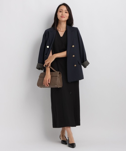 Andemiu（アンデミュウ）の「アソートキンボタンジャケット26FW/1051031（テーラードジャケット・レディース・ブラウン/ベージュ/ネイビー・MEDIUM/SMALL）」の19枚目の写真