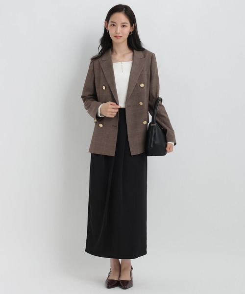 Andemiu（アンデミュウ）の「アソートキンボタンジャケット26FW/1051031（テーラードジャケット・レディース・ブラウン/ベージュ/ネイビー・MEDIUM/SMALL）」の22枚目の写真