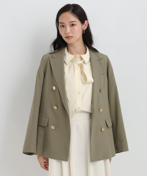 Andemiu（アンデミュウ）の「アソートキンボタンジャケット26FW/1051031（テーラードジャケット・レディース・ブラウン/ベージュ/ネイビー・MEDIUM/SMALL）」の13枚目の写真