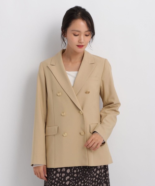 Andemiu（アンデミュウ）の「アソートキンボタンジャケット26FW/1051031（テーラードジャケット・レディース・ブラウン/ベージュ/ネイビー・MEDIUM/SMALL）」の14枚目の写真