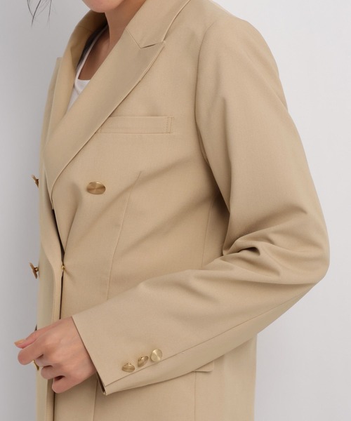 Andemiu（アンデミュウ）の「アソートキンボタンジャケット26FW/1051031（テーラードジャケット・レディース・ブラウン/ベージュ/ネイビー・MEDIUM/SMALL）」の6枚目の写真