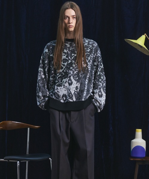 UNISEX джемпер с жаккардом Paisley all‑over, круглый вырез MAISON SPECIAL