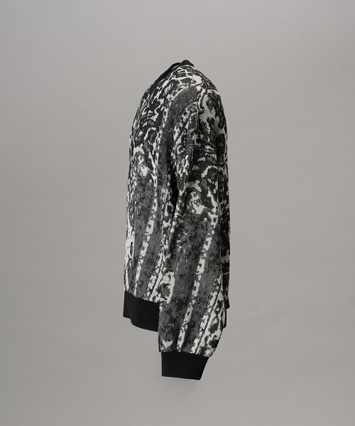 MAISON SPECIAL(メゾンスペシャル)の「《UNISEX》All-over Paisley Jacquard Prime-Over Crew Neck Knit Tops/ペイズリー総柄ジャガードプライムーオーバークルーネックニット【MAISON SPECIAL/メゾンスペシャル】(ニット/セーター・メンズ・オレンジ/ブラック・0/1/2)」の15枚目の写真
