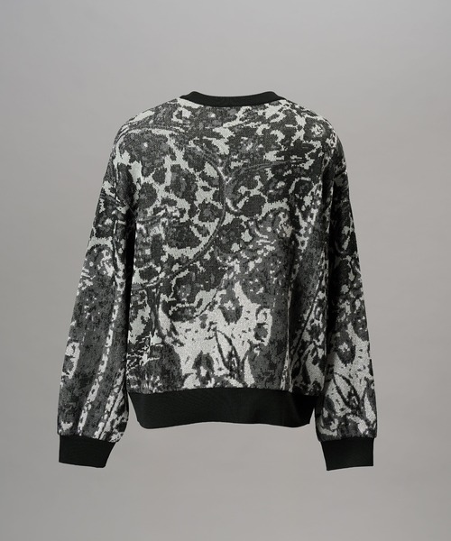 MAISON SPECIAL(メゾンスペシャル)の「《UNISEX》All-over Paisley Jacquard Prime-Over Crew Neck Knit Tops/ペイズリー総柄ジャガードプライムーオーバークルーネックニット【MAISON SPECIAL/メゾンスペシャル】(ニット/セーター・メンズ・オレンジ/ブラック・0/1/2)」の16枚目の写真