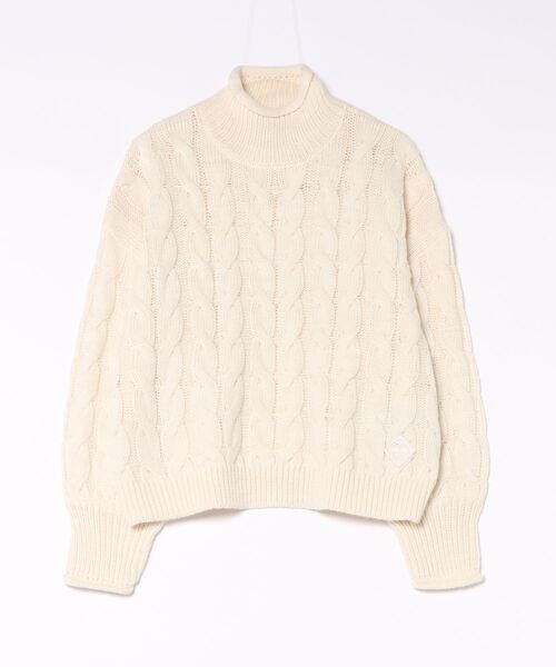 ROXY(ロキシー)の「ROXY KINDNESS IS KEY ケーブル編みニットセーター 【2026年秋冬モデル】(ニット/セーター・レディース・オレンジ・X-SMALL/MEDIUM/SMALL)」の1枚目の写真