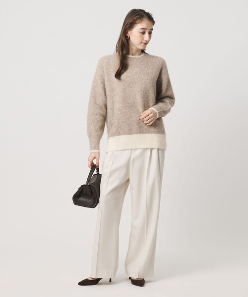 UNITED ARROWS（ユナイテッドアローズ）の「フォックスカシミヤ スパンコール クルーネック ニット（ニット/セーター・レディース・ライトピンク/その他2/ダークグレー・FREE）」の4枚目の写真