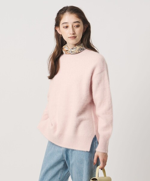 UNITED ARROWS（ユナイテッドアローズ）の「フォックスカシミヤ スパンコール クルーネック ニット（ニット/セーター・レディース・ライトピンク/その他2/ダークグレー・FREE）」の14枚目の写真