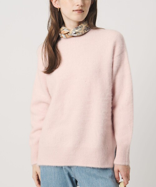 UNITED ARROWS（ユナイテッドアローズ）の「フォックスカシミヤ スパンコール クルーネック ニット（ニット/セーター・レディース・ライトピンク/その他2/ダークグレー・FREE）」の16枚目の写真